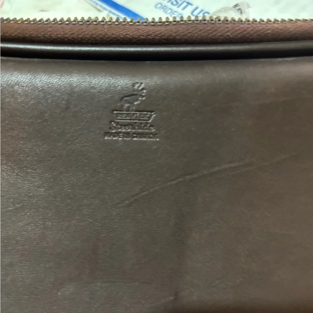 Vintage unisex briefcase, travel work weekend Brown Leather Bag